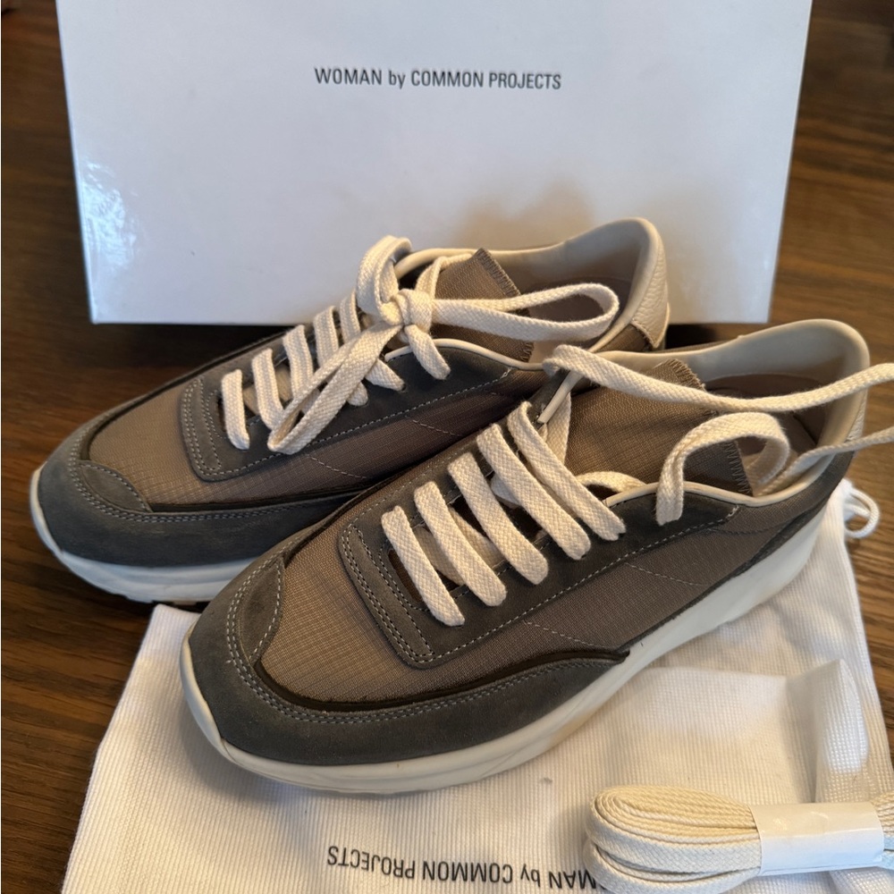COMMON PROJECTS Track 80 Nylon Runner Sneakers Army Green
